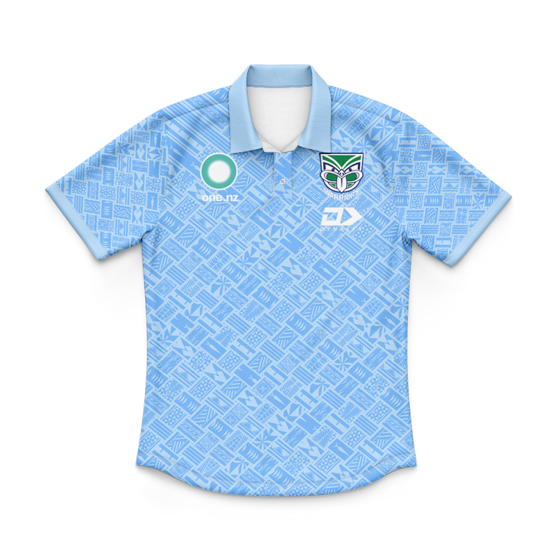Kid's NRL New Zealand Warriors 2025 Dynasty Pasifika Polo Shirt