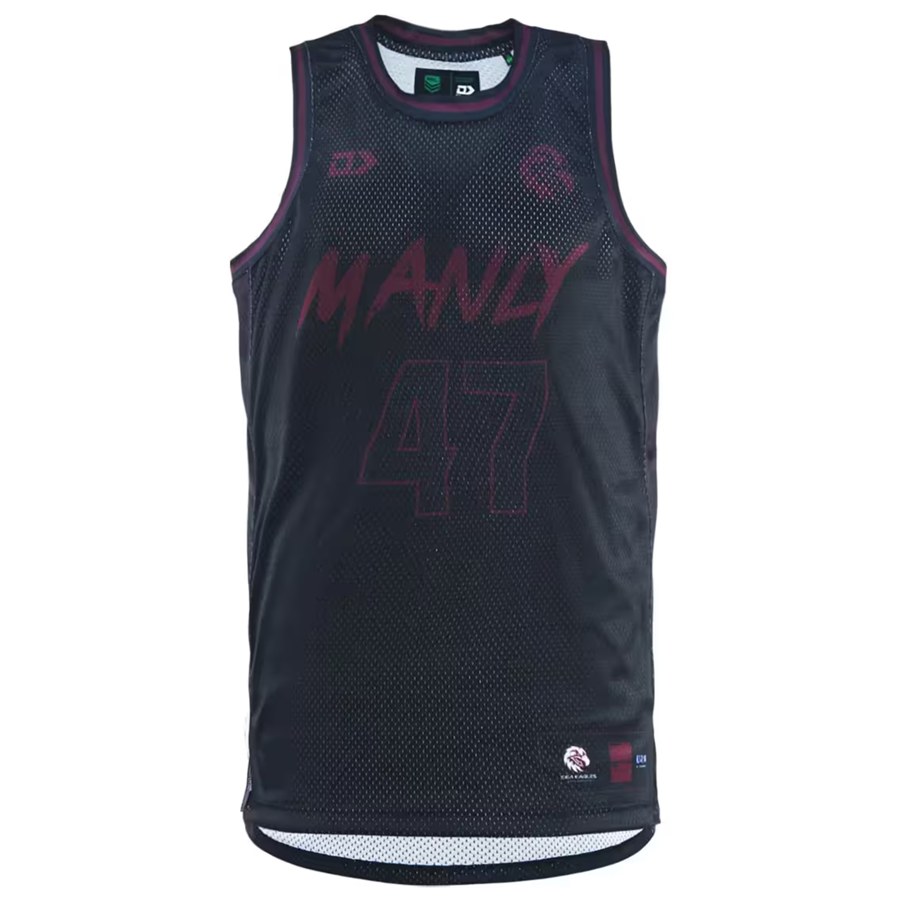NRL Manly Warringah Sea Eagles 2025 #47 Basketball Singlet