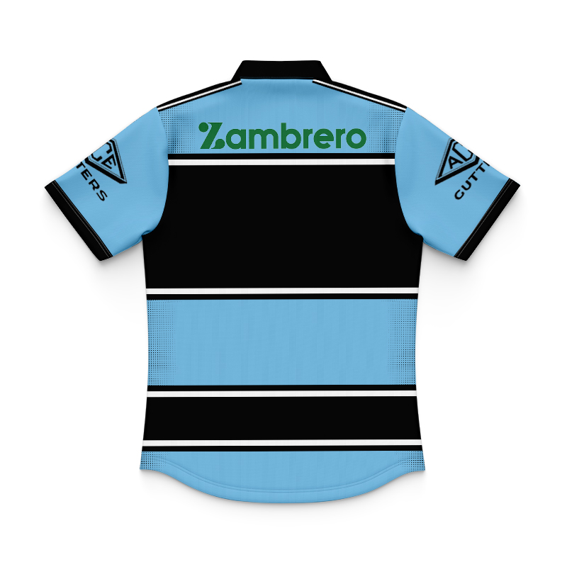 Kid's NRL Cronulla-Sutherland Sharks 2025 Warm Up Polo Shirt