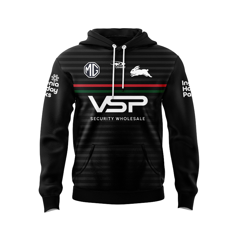 NRL South Sydney Rabbitohs 2024 Black Training Hoodie