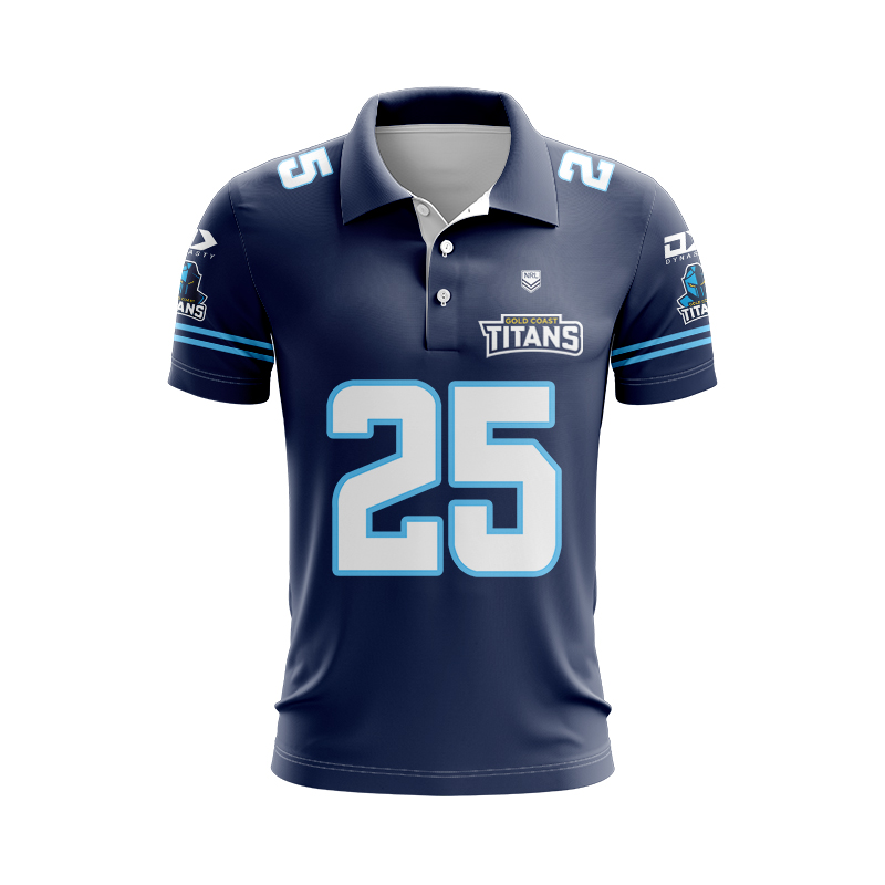 NRL Gold Coast Titans 2025 #25 Gridiron Polo Shirt