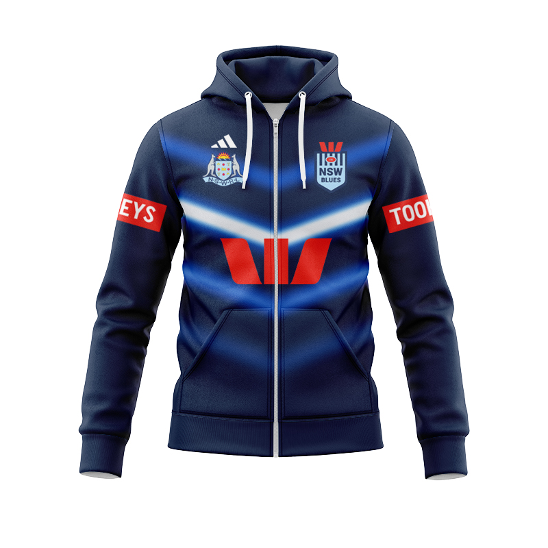 NSW Blues State Of Origin 2025 Captains Run Zipper Hoodie