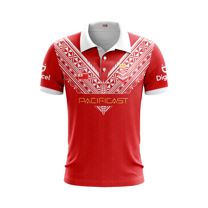Tonga Rugby League 2025 Home Polo Shirt