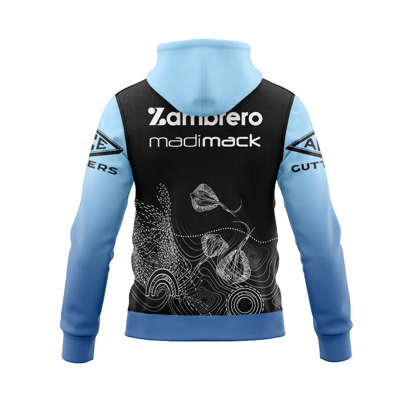 NRL Cronulla-Sutherland Sharks 2024 Indigenous Training Zipper Hoodie