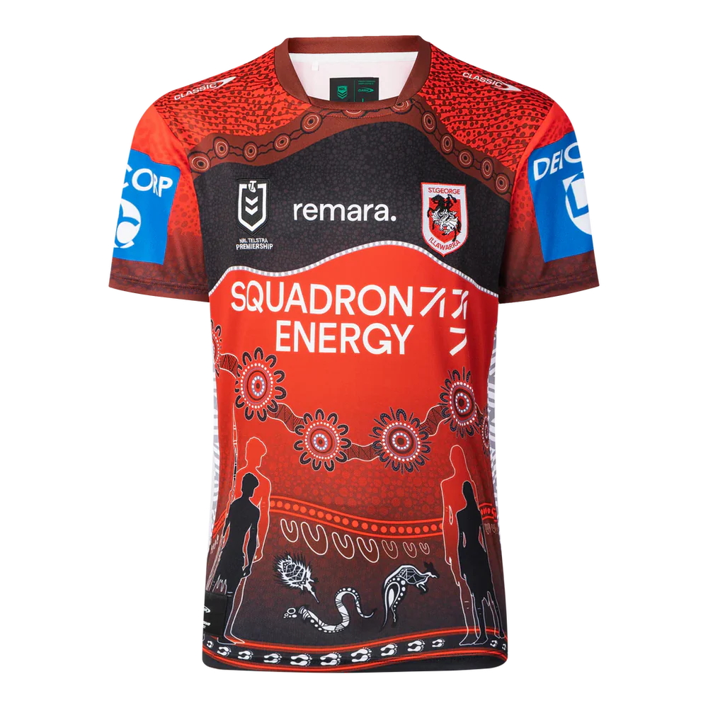 NRL St George Illawarra Dragons 2025 Indigenous Jersey