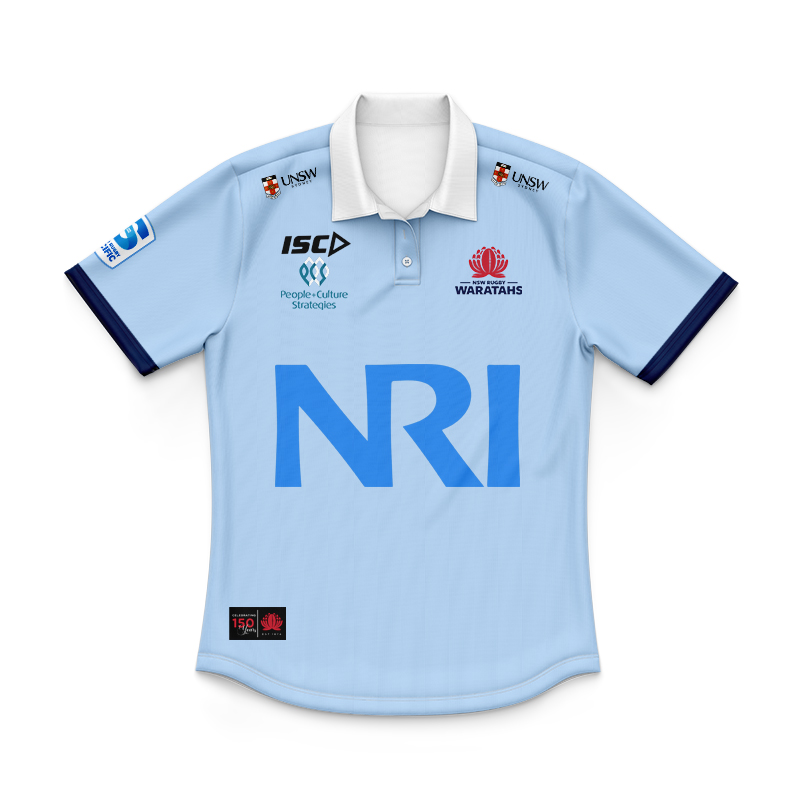Kid's NSW Waratahs Super Rugby 2024 ISC Home Polo Shirt