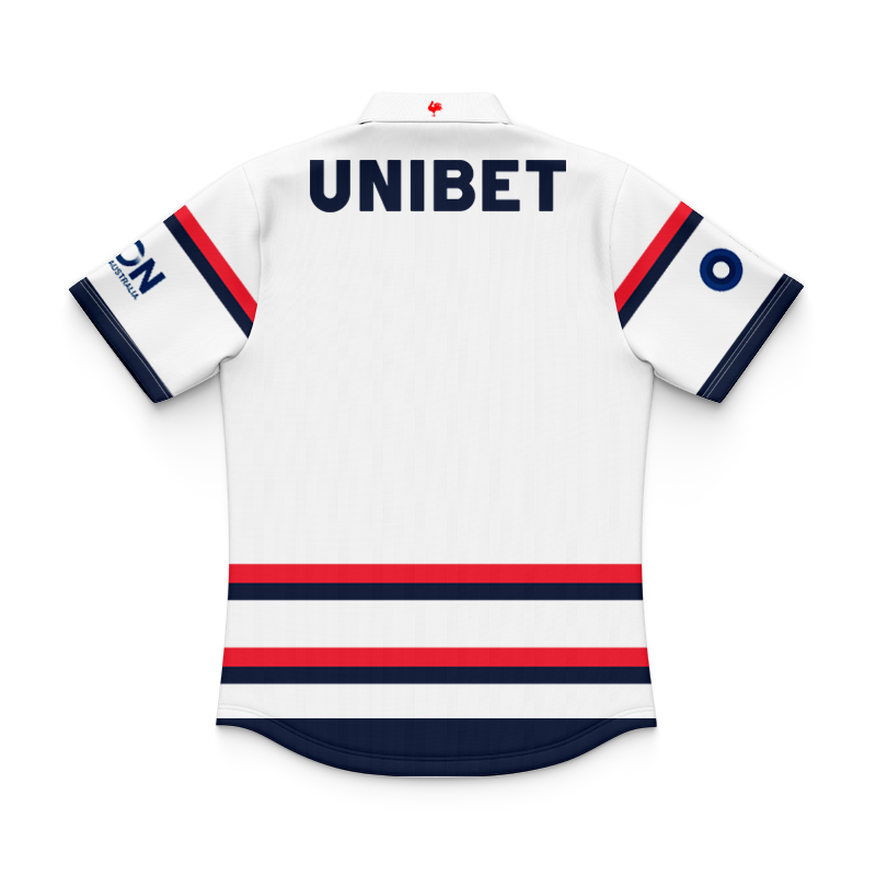 Kid's NRL Sydney Roosters 2025 White Training Polo Shirt