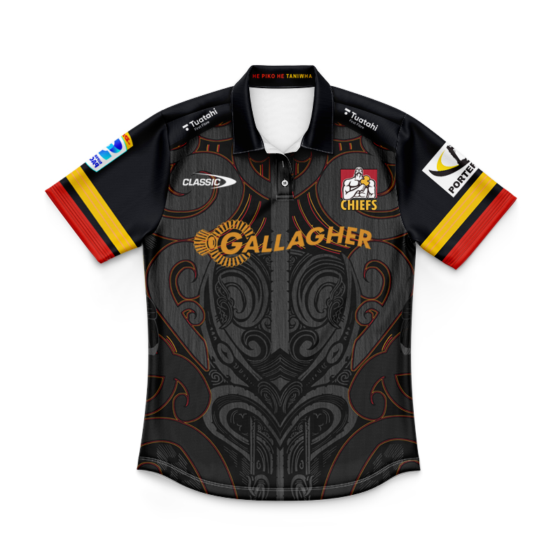 Kid's Waikato Chiefs Super Rugby 2025 Home Polo Shirt