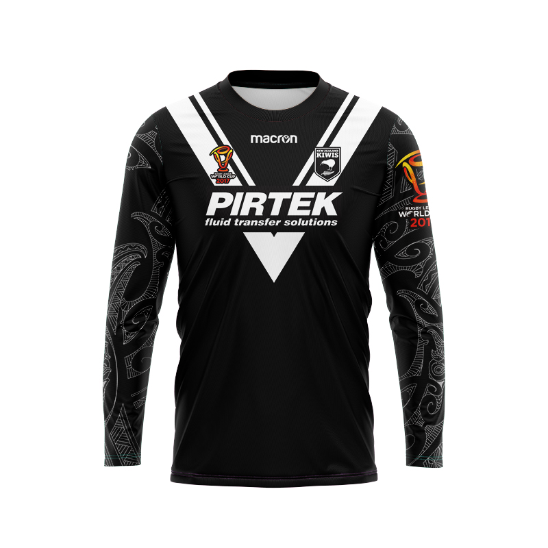 New Zealand Kiwis Rugby RLWC 2017 Long Sleeve Home Jersey