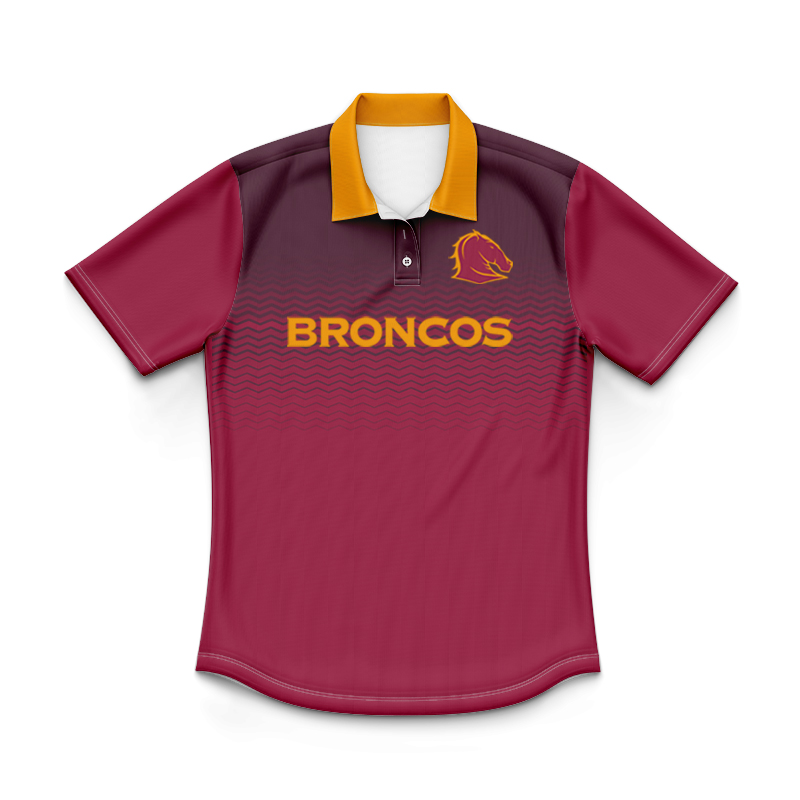 Kid's NRL Brisbane Broncos 2025 Training Polo Shirt