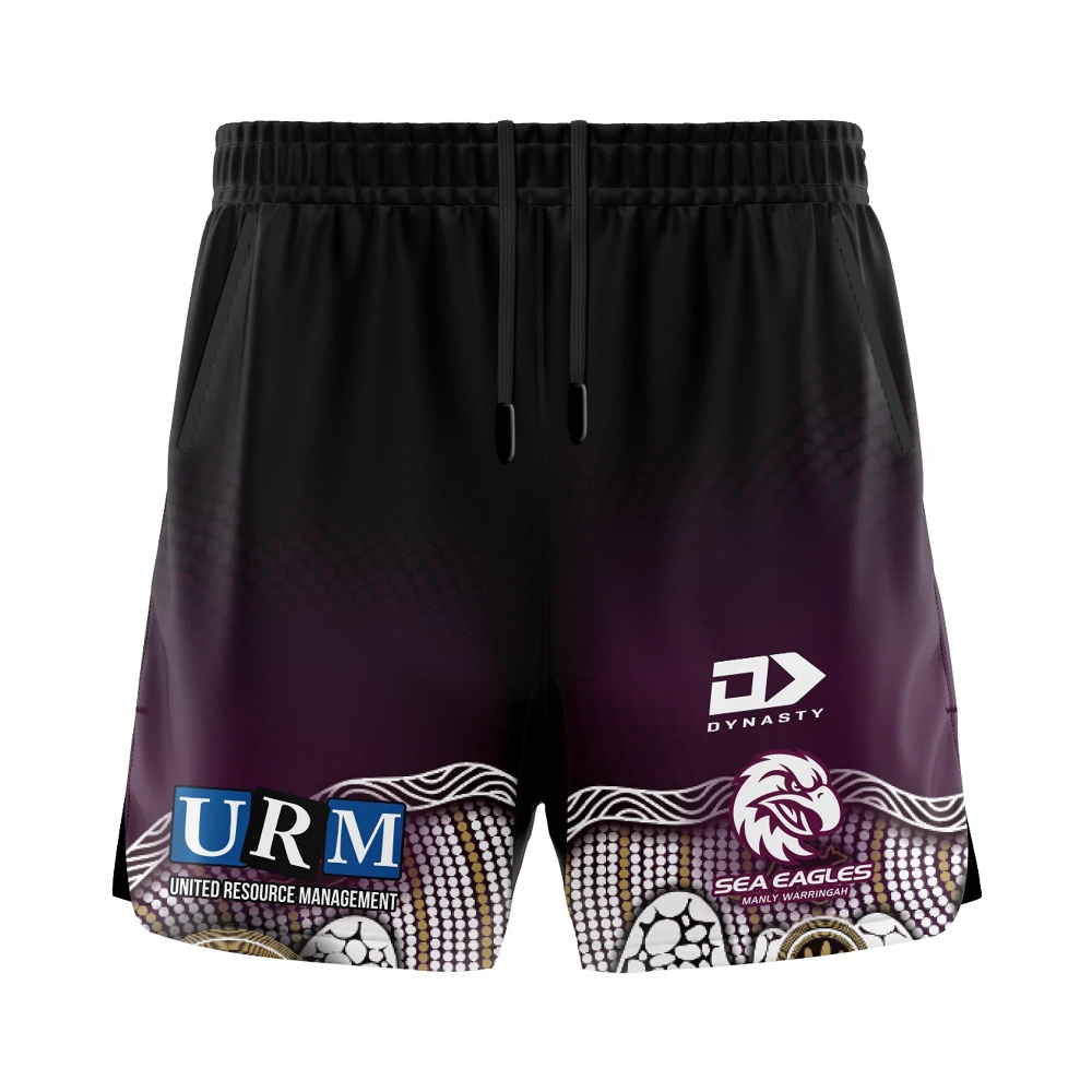 NRL Manly Warringah Sea Eagles 2025 Indigenous Shorts