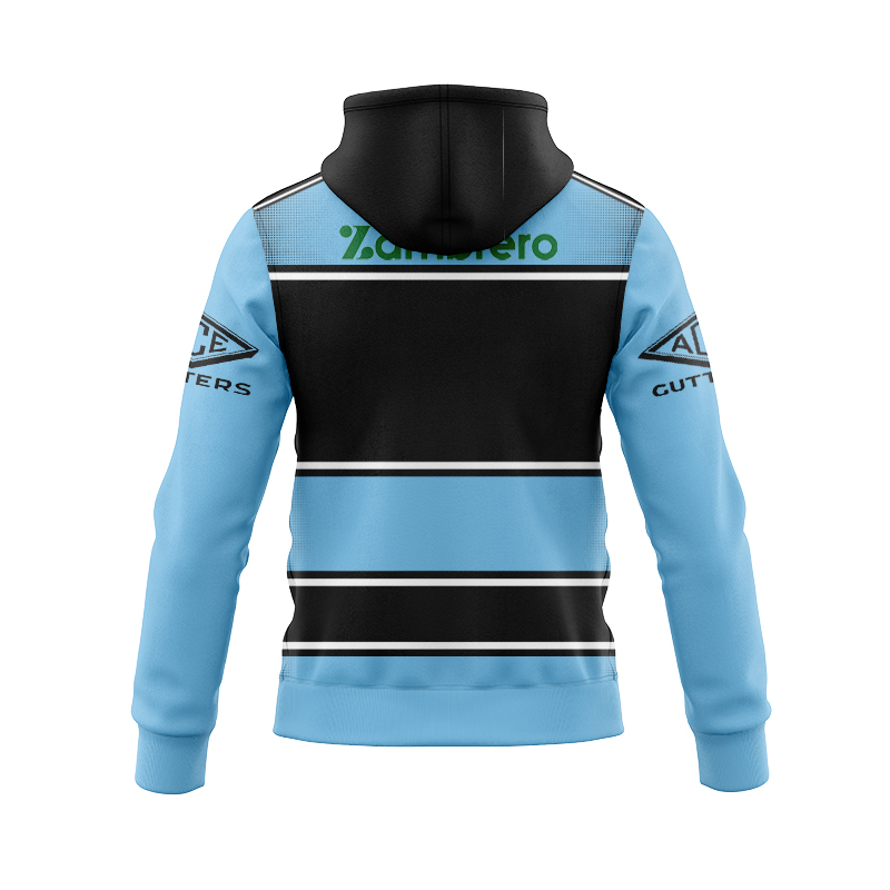 NRL Cronulla-Sutherland Sharks 2025 Warm Up Zipper Hoodie