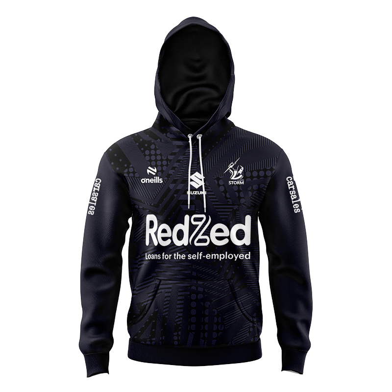 Kid's NRL Melbourne Storm 2024 Black Training Hoodie