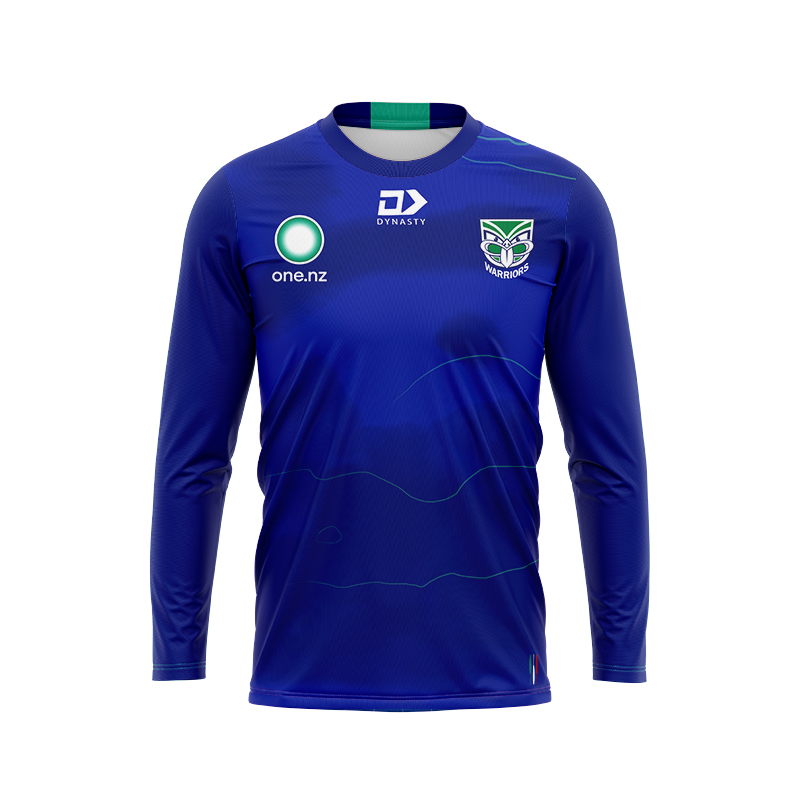 NRL New Zealand Warriors 2024 Long Sleeve Dynasty Training Jersey