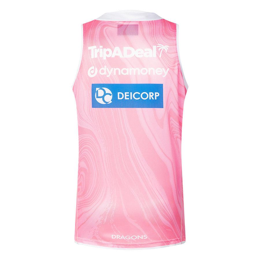 NRL St George Illawarra Dragons 2025 Pink Training Singlet