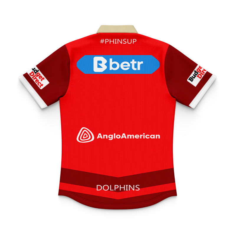 Kid's NRL Dolphins 2025 Home Polo Shirt