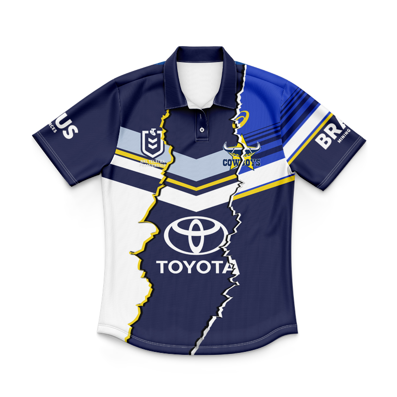 Kid's NRL North Queensland Cowboys 2024 Mix Polo Shirt