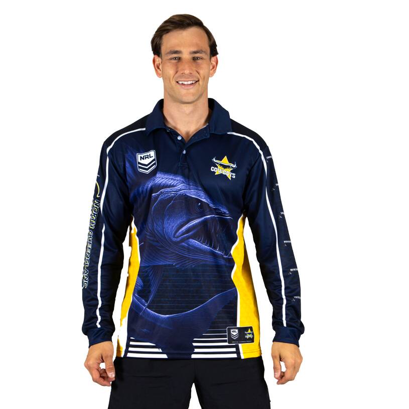 NRL North Queensland Cowboys 2025 Barracuda Fishing Shirt