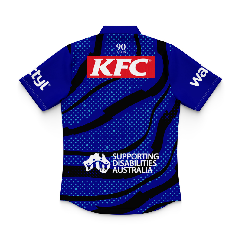 Kid's NRL Canterbury-Bankstown Bulldogs 2025 Blue Training Polo Shirt