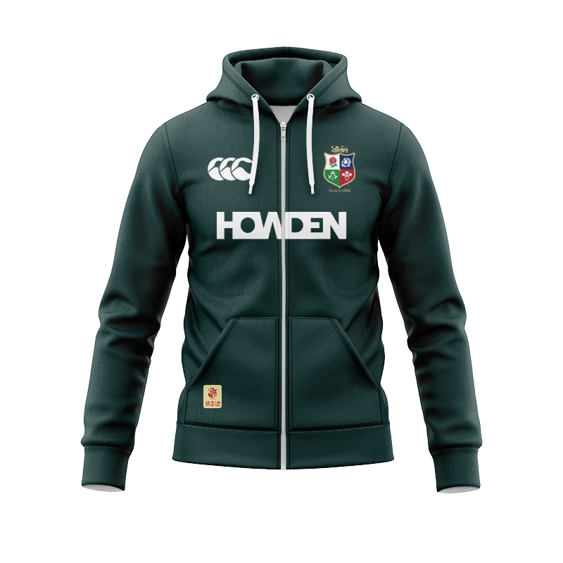 British & Irish Lions 2025 Training Green Zipper Hoodie