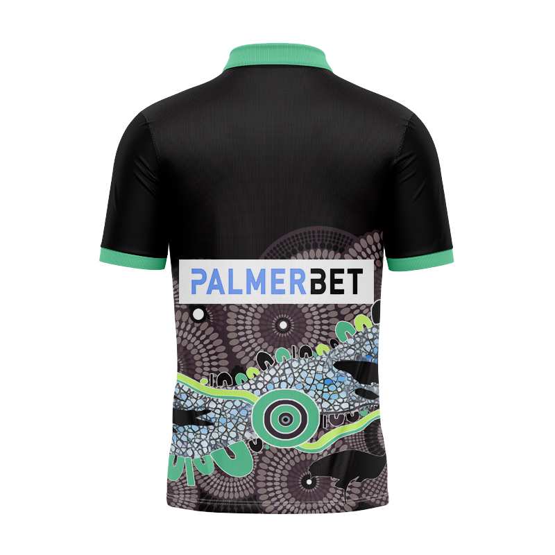 NRL Canberra Raiders 2024 Indigenous Run Out Polo Shirt