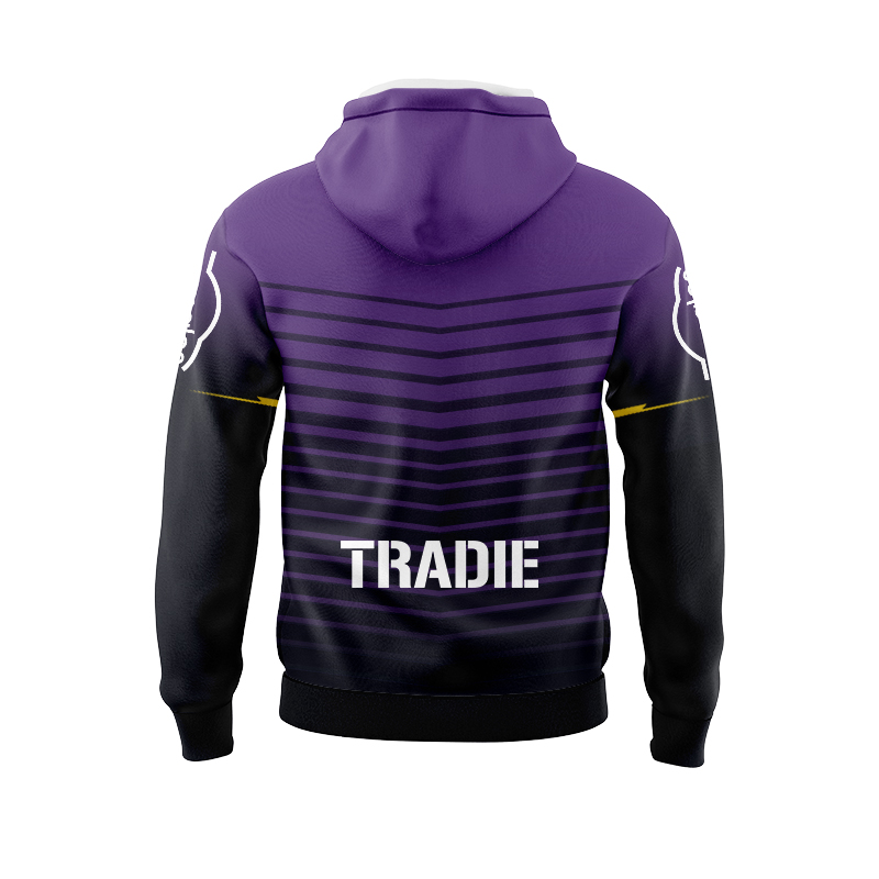 NRL Melbourne Storm 2025 Purple Warm Up Hoodie
