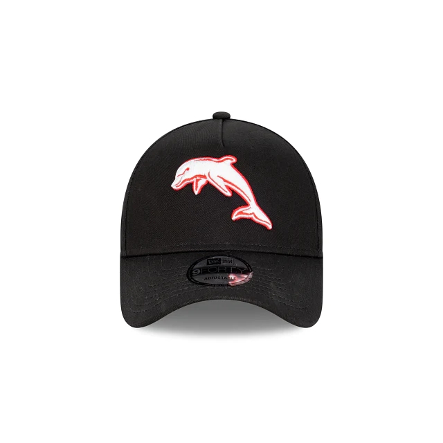 NRL Dolphins Black Embroidered Logo Cap 2025