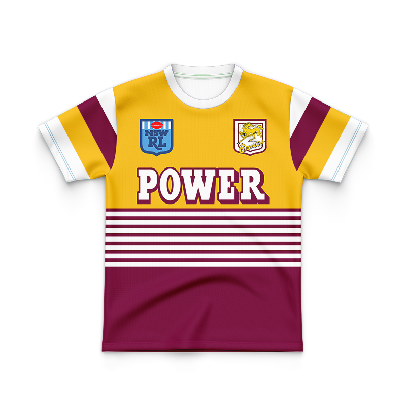 Kid's NRL Brisbane Broncos 1988 Retro Jersey