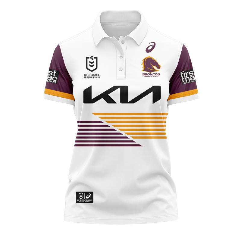 Women's NRL Brisbane Broncos 2024 Away Polo Shirt