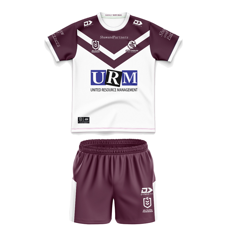 Kid's NRL Manly Warringah Sea Eagles 2025 Away Jersey+Shorts