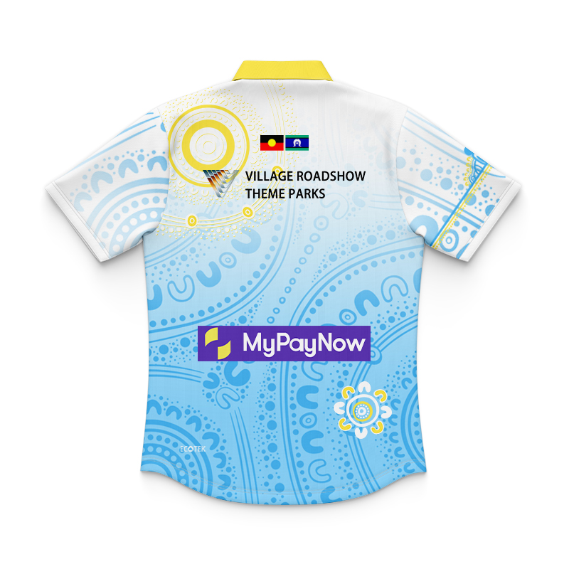 Kid's NRL Gold Coast Titans 2025 Indigenous Polo Shirt