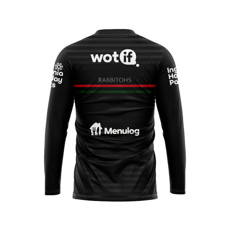 NRL South Sydney Rabbitohs 2024 Long Sleeve Black Training Jersey
