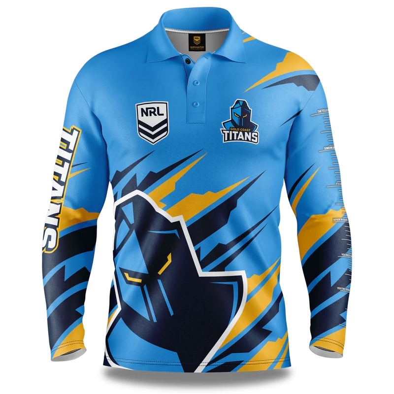 NRL Gold Coast Titans 2024 'FISHFINDER' Fishing Shirt