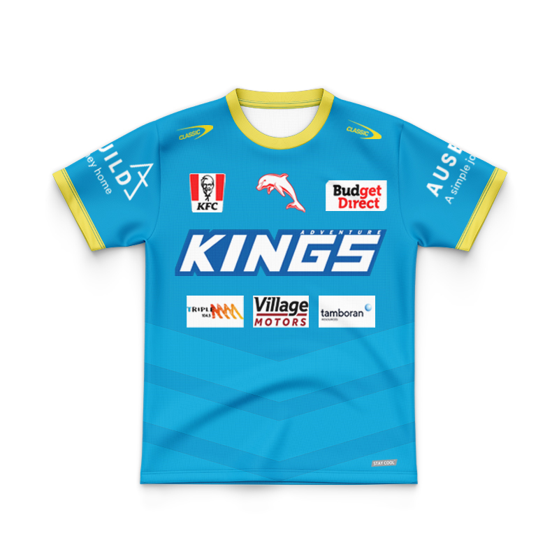 Kid's NRL Dolphins 2025 Teal Training Jersey