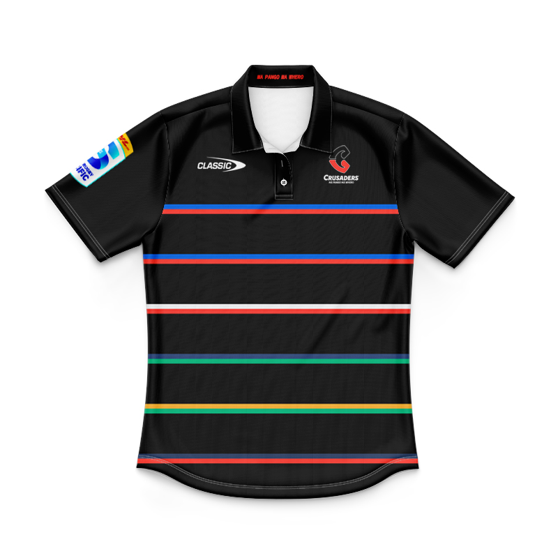 Kid's Canterbury Crusaders Super Rugby 2025 Training Polo Shirt