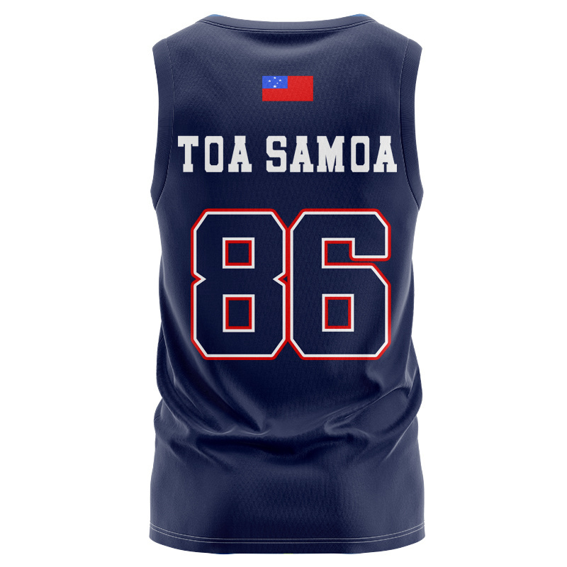 Toa Samoa Rugby League 2025 Navy Singlet