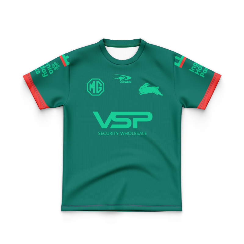 Kid's NRL South Sydney Rabbitohs 2025 Warm Up Jersey