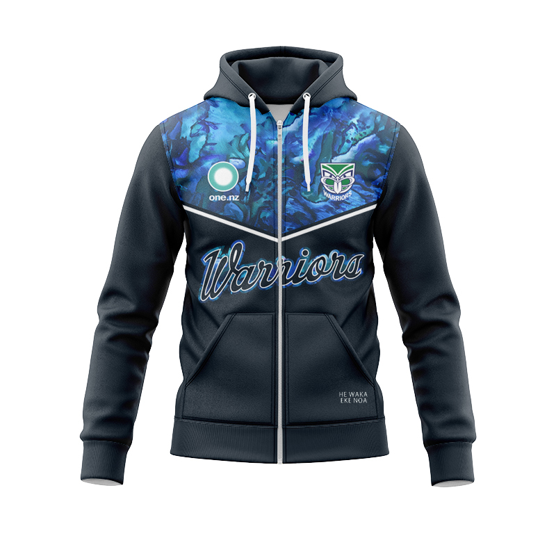 NRL New Zealand Warriors 2025 Captains Run Zipper Hoodie