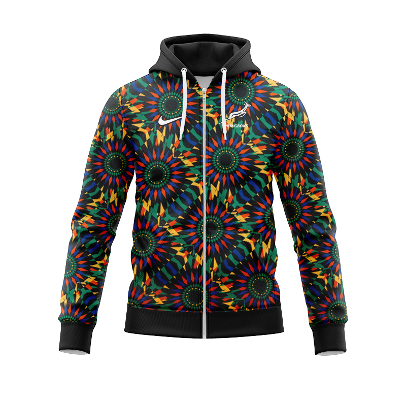 South Africa Springboks 2025 Pre-Match Zipper Hoodie