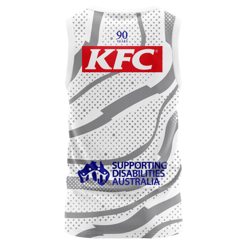 NRL Canterbury-Bankstown Bulldogs 2025 White Training Singlet