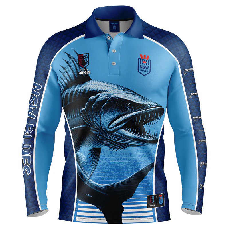 NSW Blues 2025 Barracuda Fishing Shirt