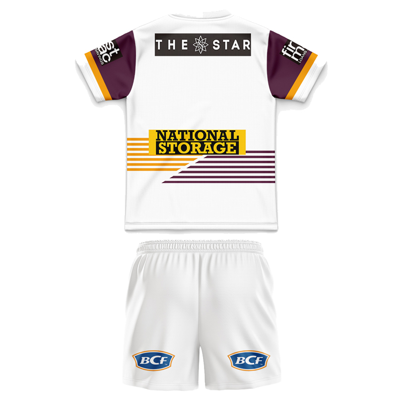 Kid's NRL Brisbane Broncos 2025 Away Jersey+Shorts