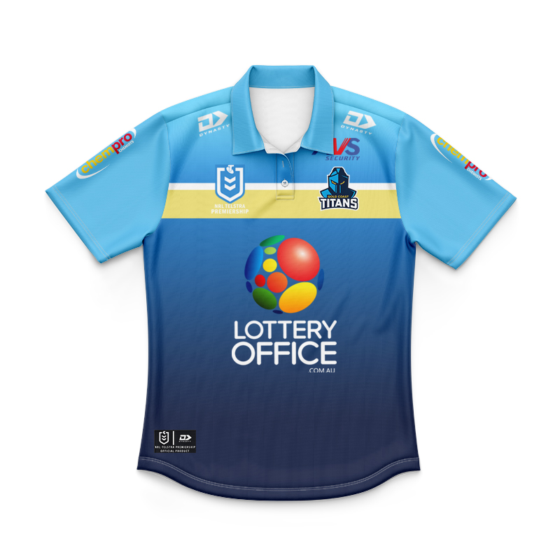 Kid's NRL Gold Coast Titans 2024 Home Polo Shirt