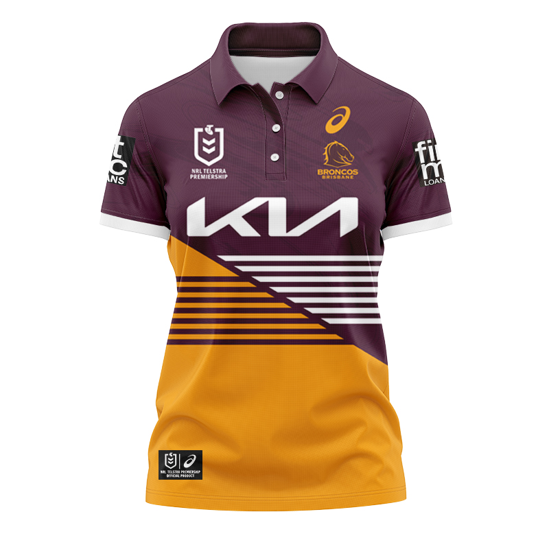 Women's NRL Brisbane Broncos 2024 Home Polo Shirt