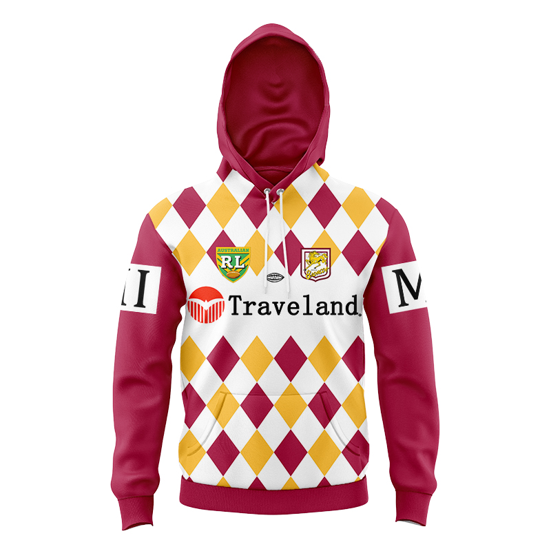 Kid's NRL Brisbane Broncos 1995 Retro Hoodie