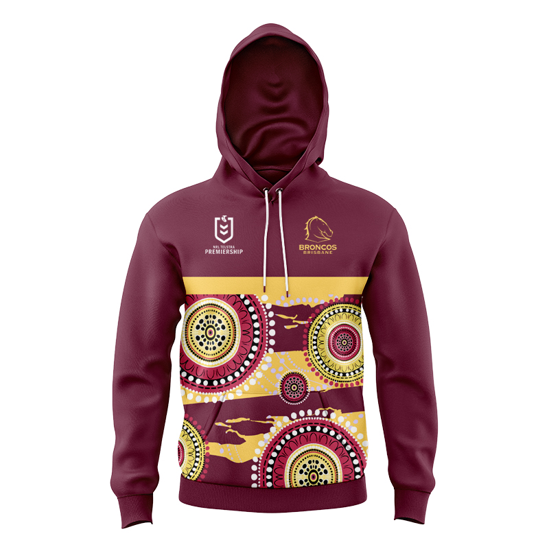 Kid's NRL Brisbane Broncos 2024 Indigenous RS Hoodie