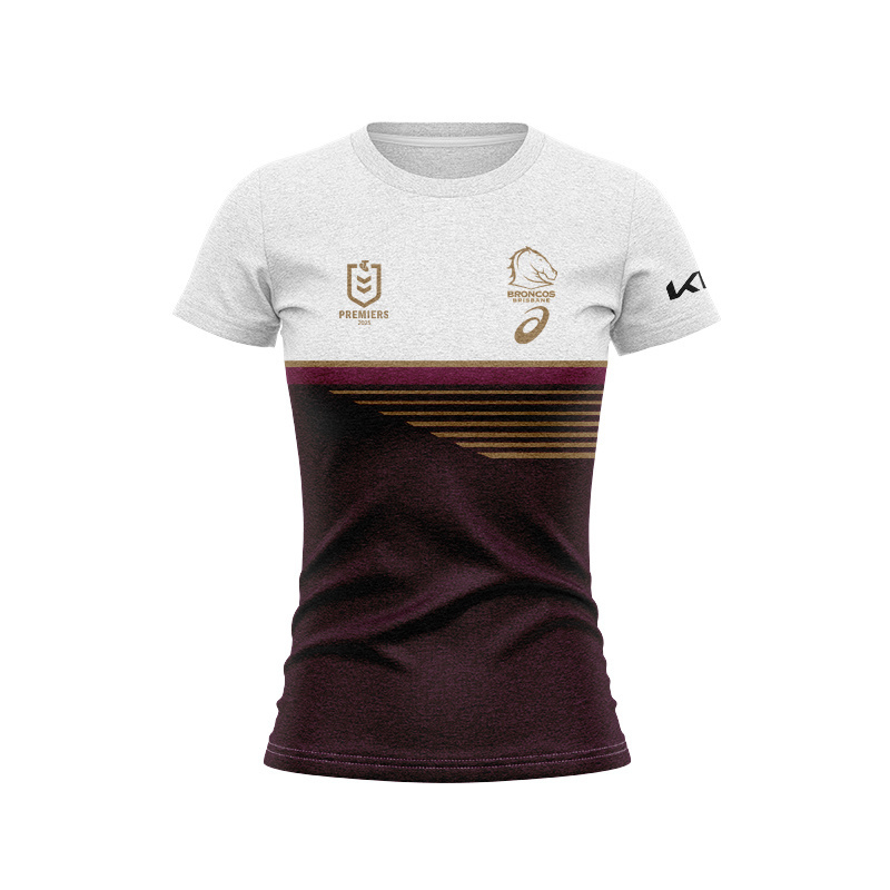 Women's NRL Brisbane Broncos 2025 Premiers Gold Logo Jersey