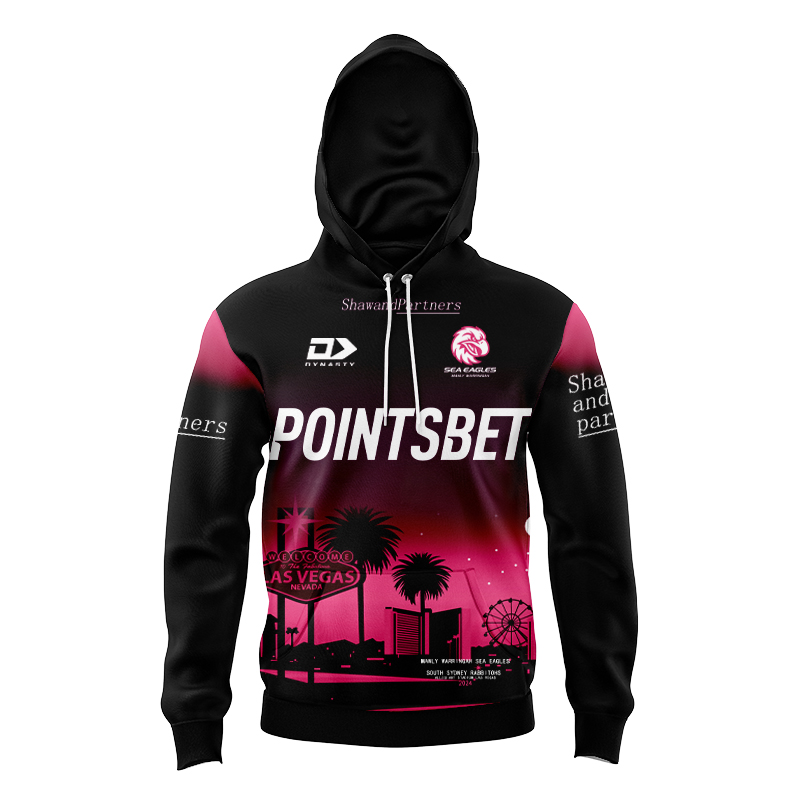 Kid's NRL Manly Warringah Sea Eagles 2024 Las Vegas Warm Up Hoodie