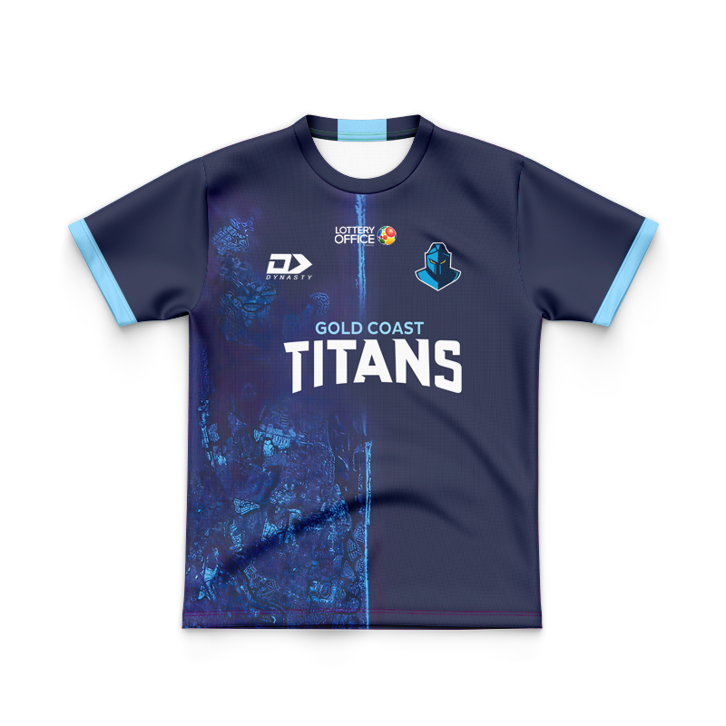 Kid's NRL Gold Coast Titans 2025 Warm Up Jersey
