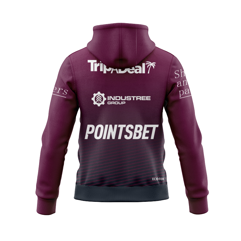 NRL Manly Warringah Sea Eagles 2024 Maroon Training Zipper Hoodie